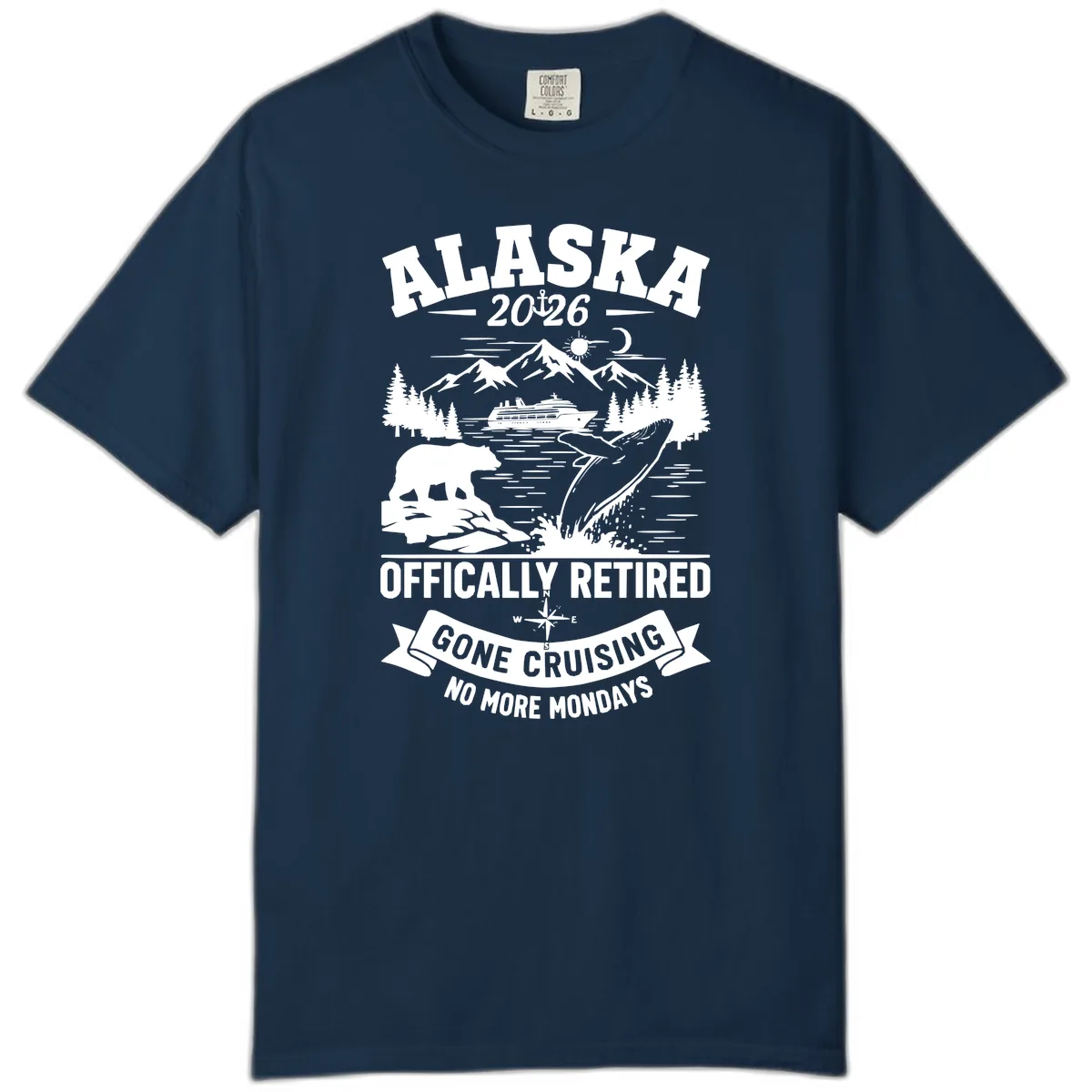 Alaska 2026 Officially Retired Gone Cruising Comfort Color in True Navy