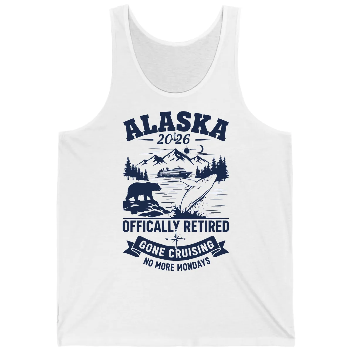 Alaska 2026 Officially Retired Gone Cruising Tank in White