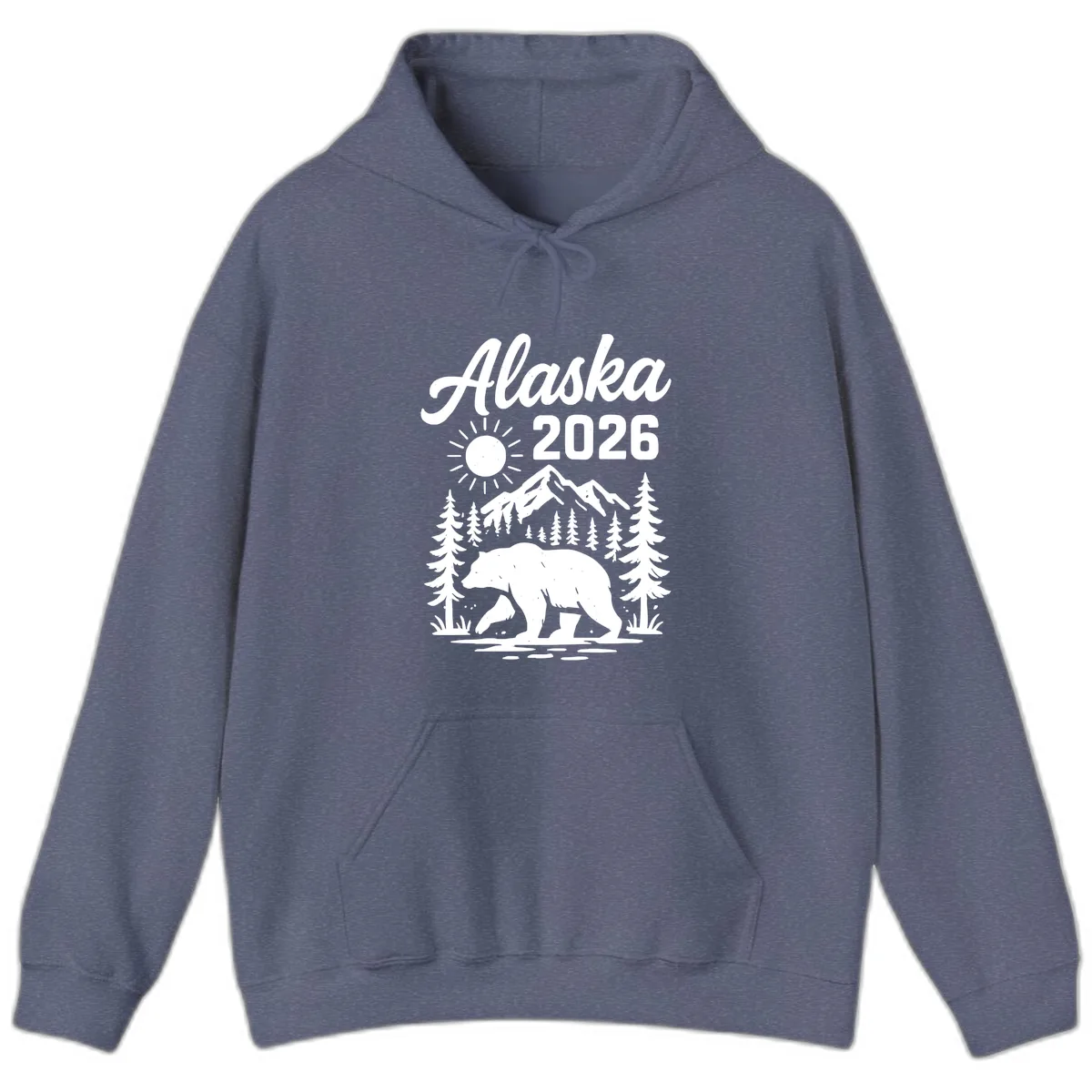 Alaska 2026 Bear Mountain Wilderness Hoodie in Heather Navy