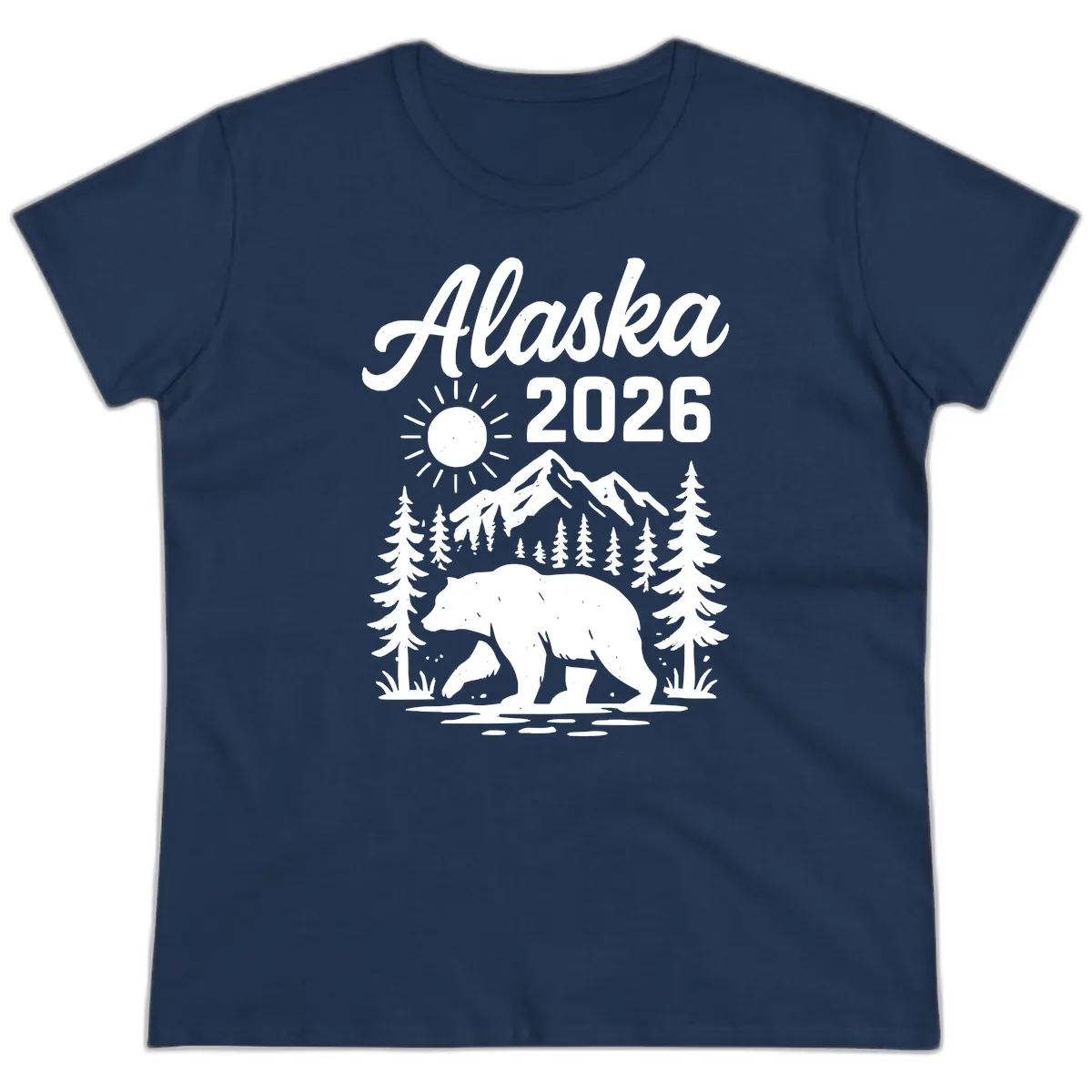 Alaska 2026 Bear Mountain Wilderness Ladies Tee in Navy