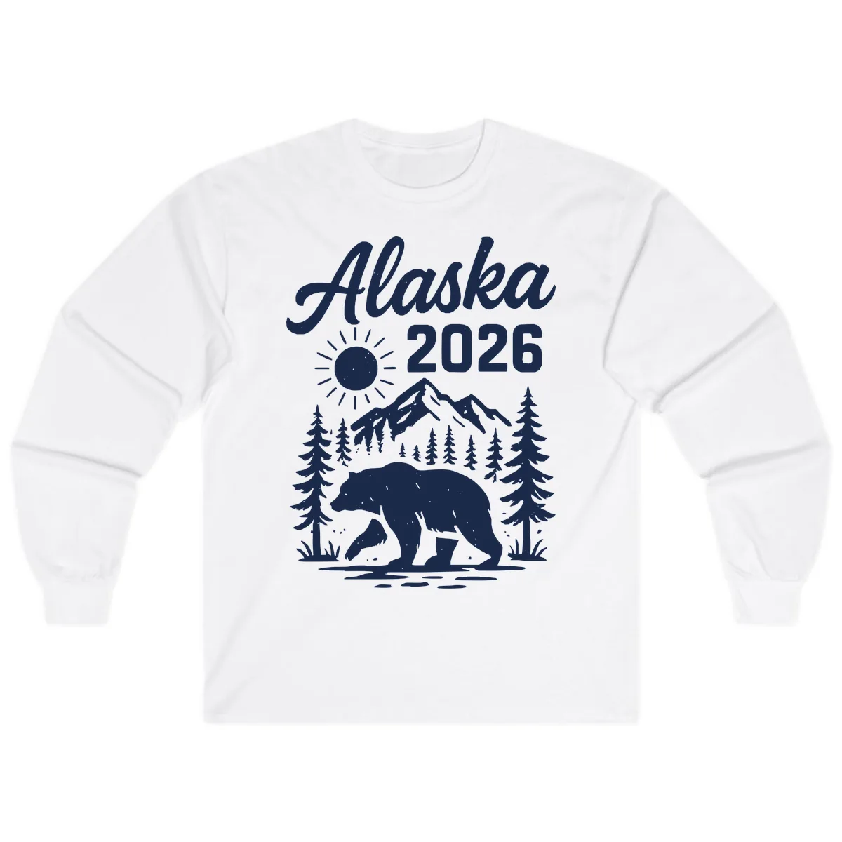 Alaska 2026 Bear Mountain Wilderness Long Sleeve in White