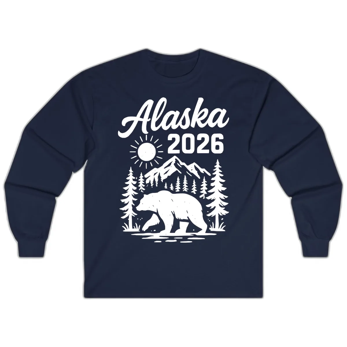Alaska 2026 Bear Mountain Wilderness Long Sleeve in Navy