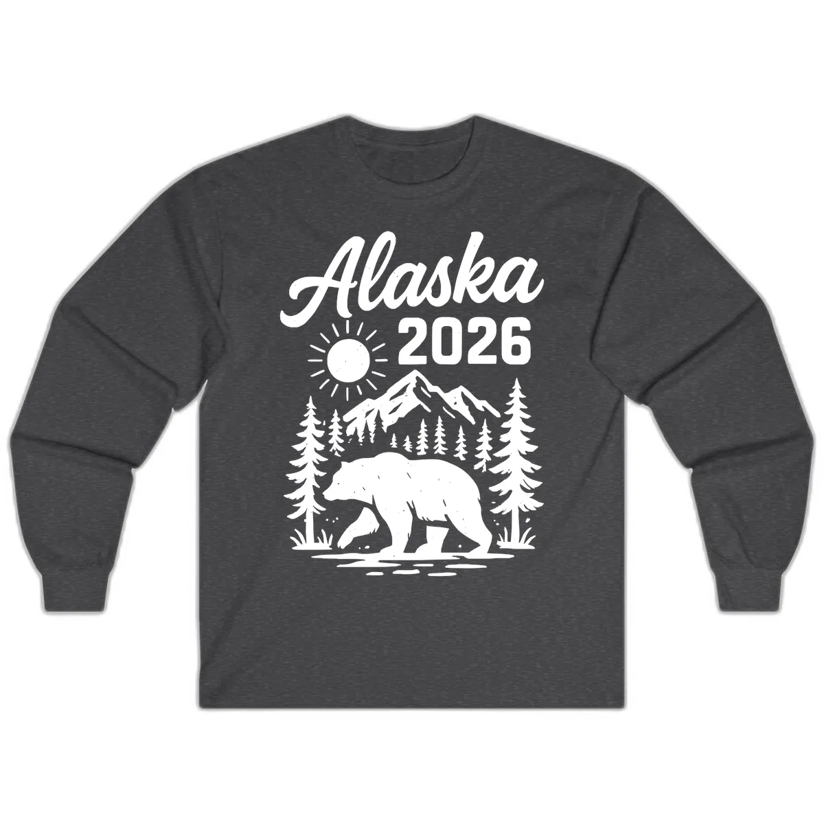 Alaska 2026 Bear Mountain Wilderness Long Sleeve in Dark Heather