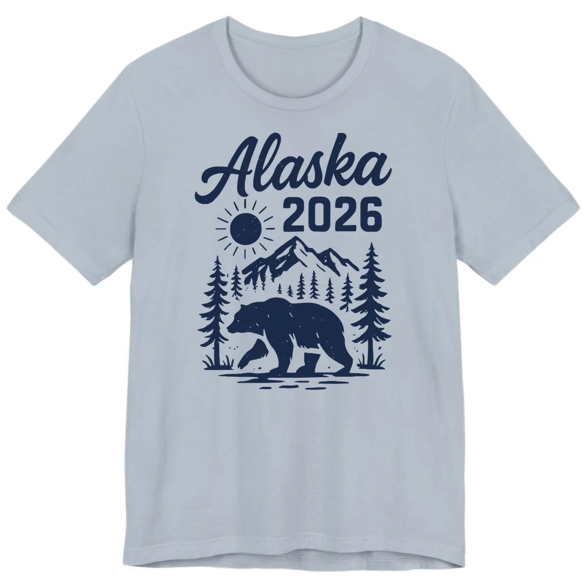 Alaska 2026 Bear Mountain Wilderness Premium T-Shirt in Light Blue