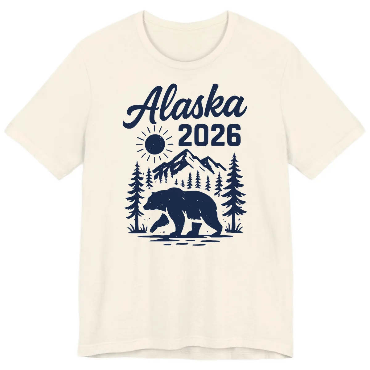 Alaska 2026 Bear Mountain Wilderness Premium T-Shirt in Natural