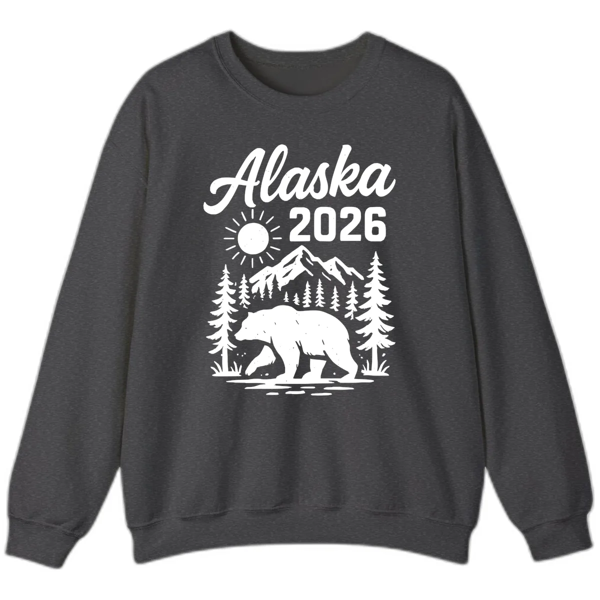 Alaska 2026 Bear Mountain Wilderness Sweatshirt in Dark Heather