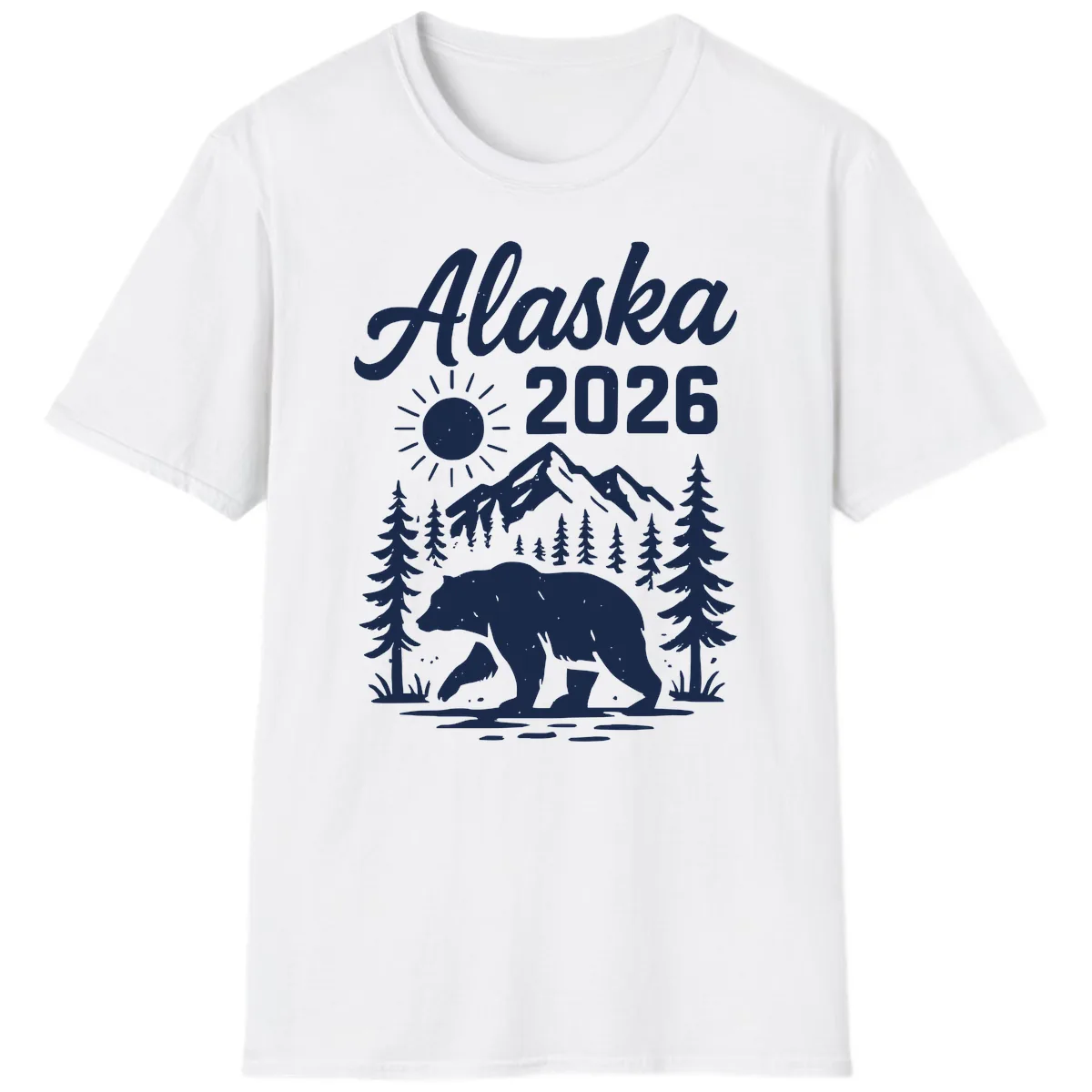 Alaska 2026 Bear Mountain Wilderness T-Shirt in White