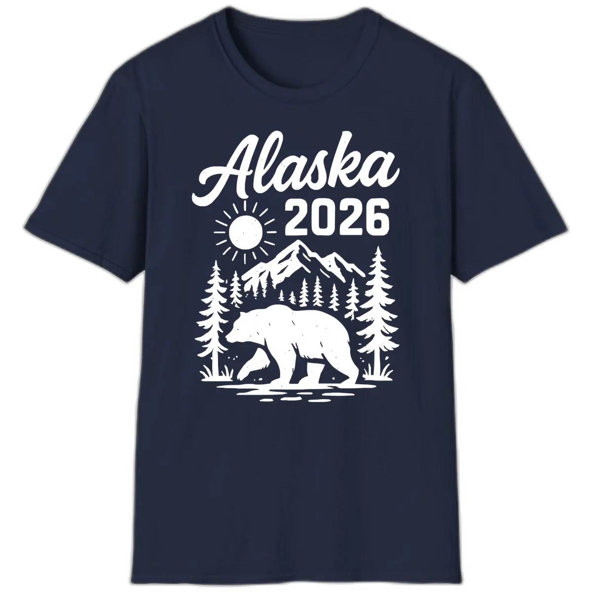 Alaska 2026 Bear Mountain Wilderness T-Shirt in Navy