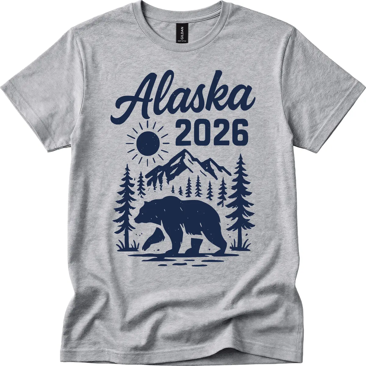Alaska 2026 Bear Mountain Wilderness T-Shirt in Sport Grey