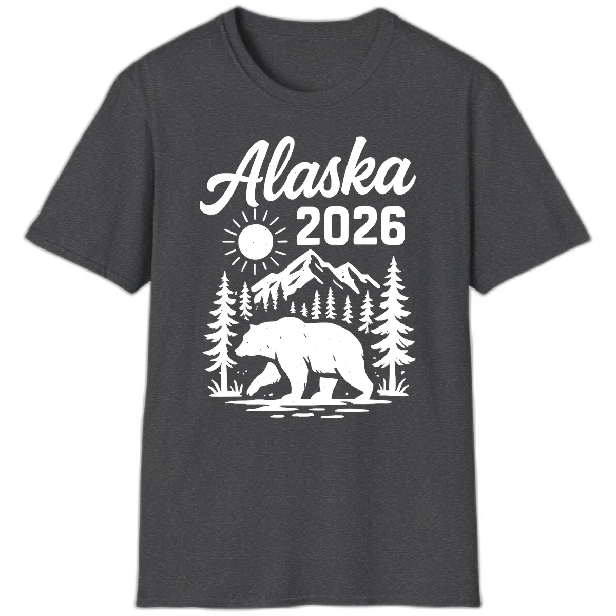 Alaska 2026 Bear Mountain Wilderness T-Shirt in Dark Heather