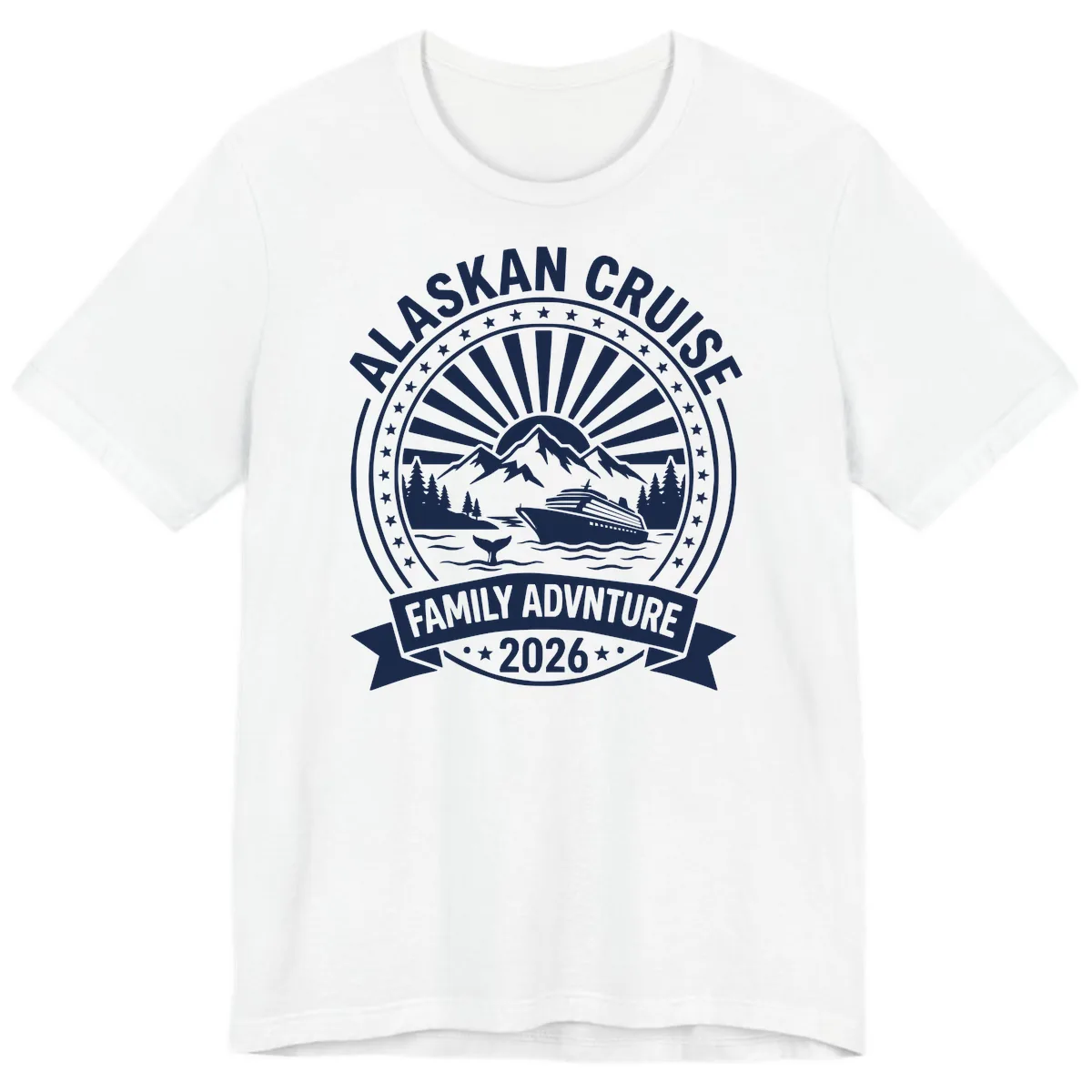 Alaska Cruise Family Adventure Badge Premium T-Shirt in White