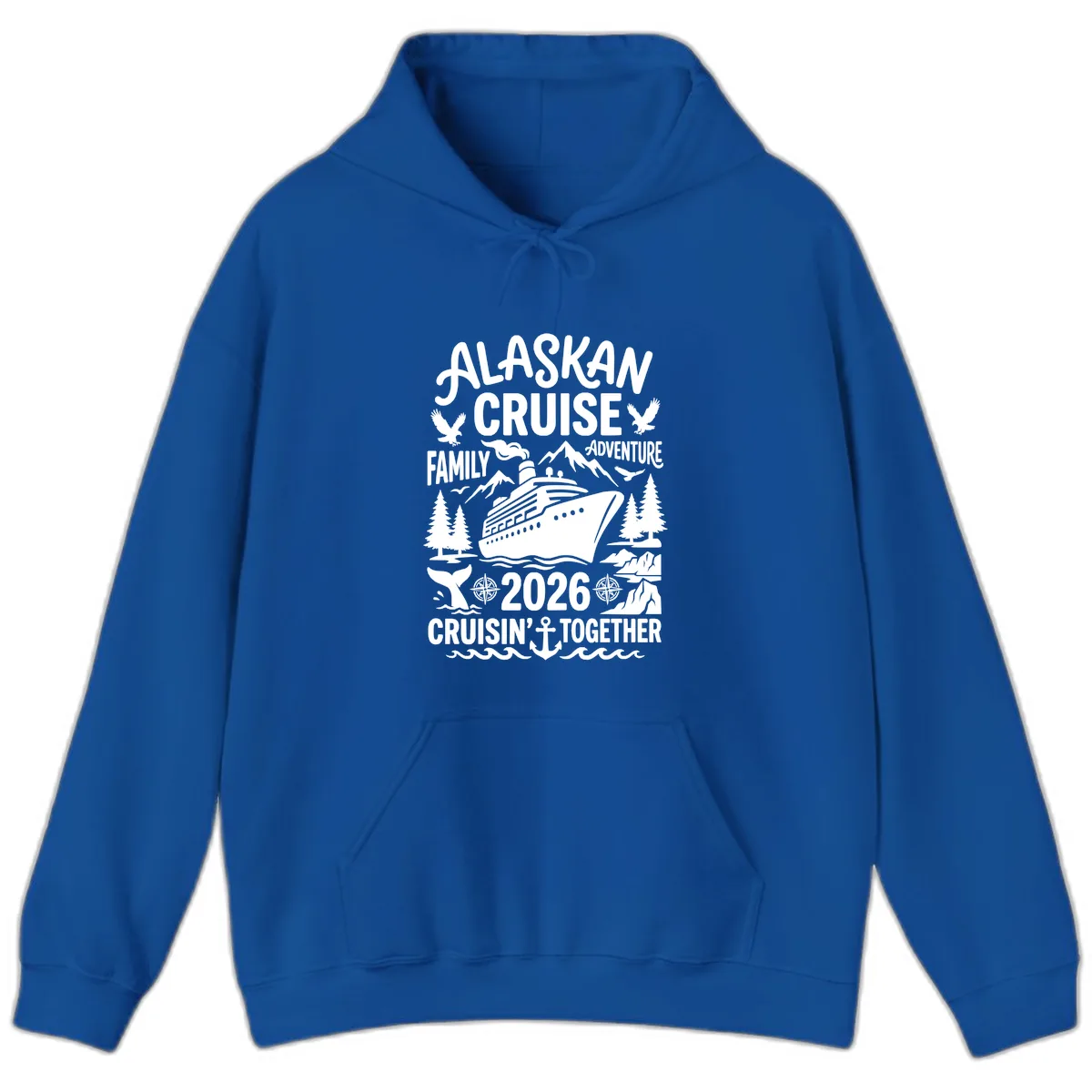 Alaskan Cruise Family Adventure 2026 Hoodie in Royal