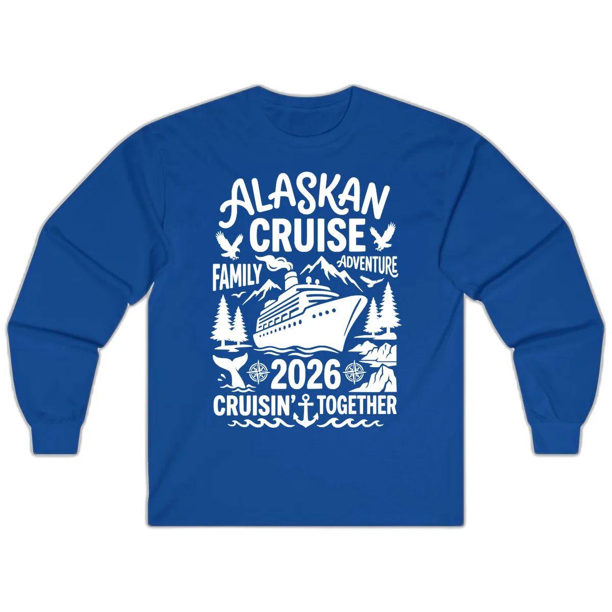 Alaskan Cruise Family Adventure 2026 Long Sleeve in Royal