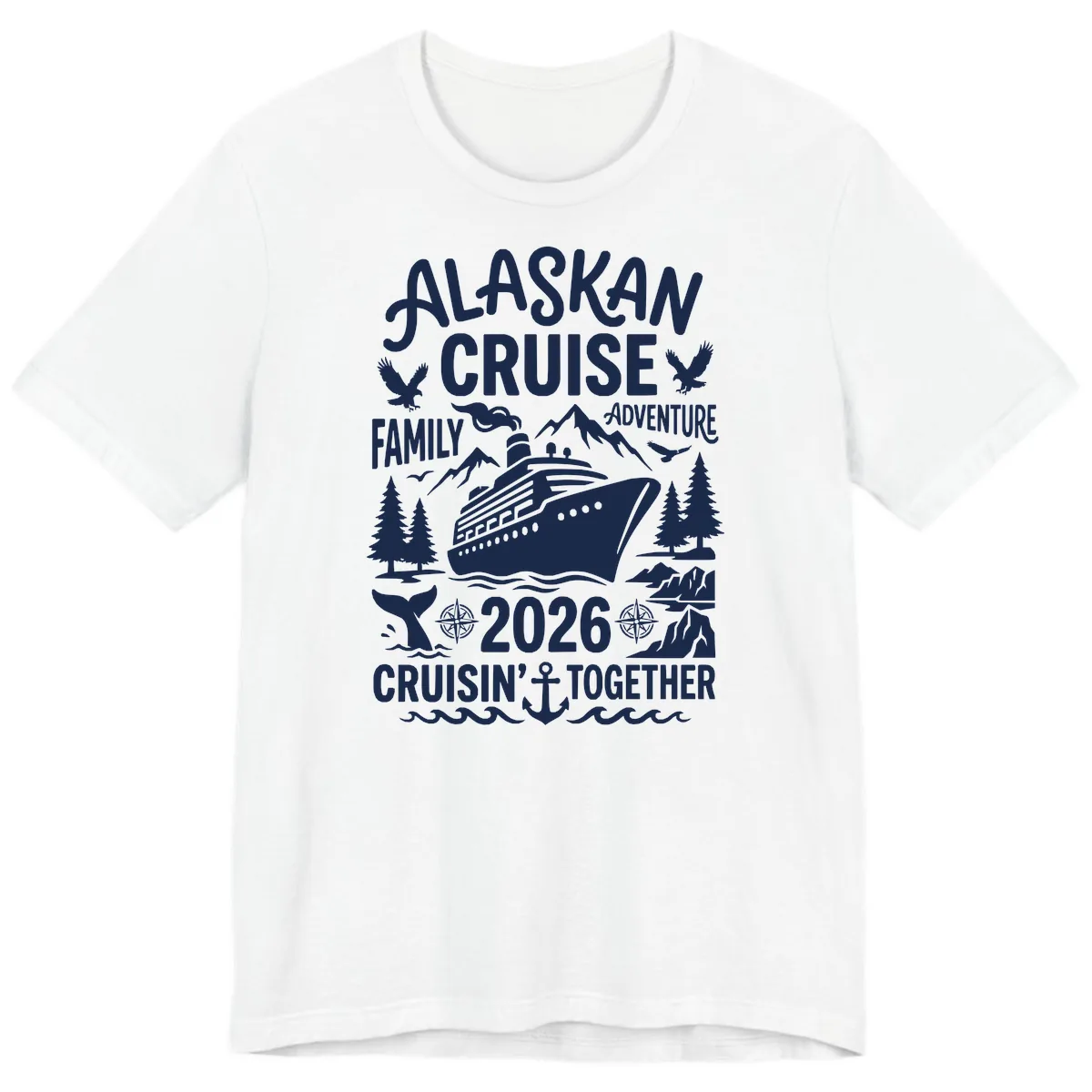 Alaskan Cruise Family Adventure 2026 Premium T-Shirt in White