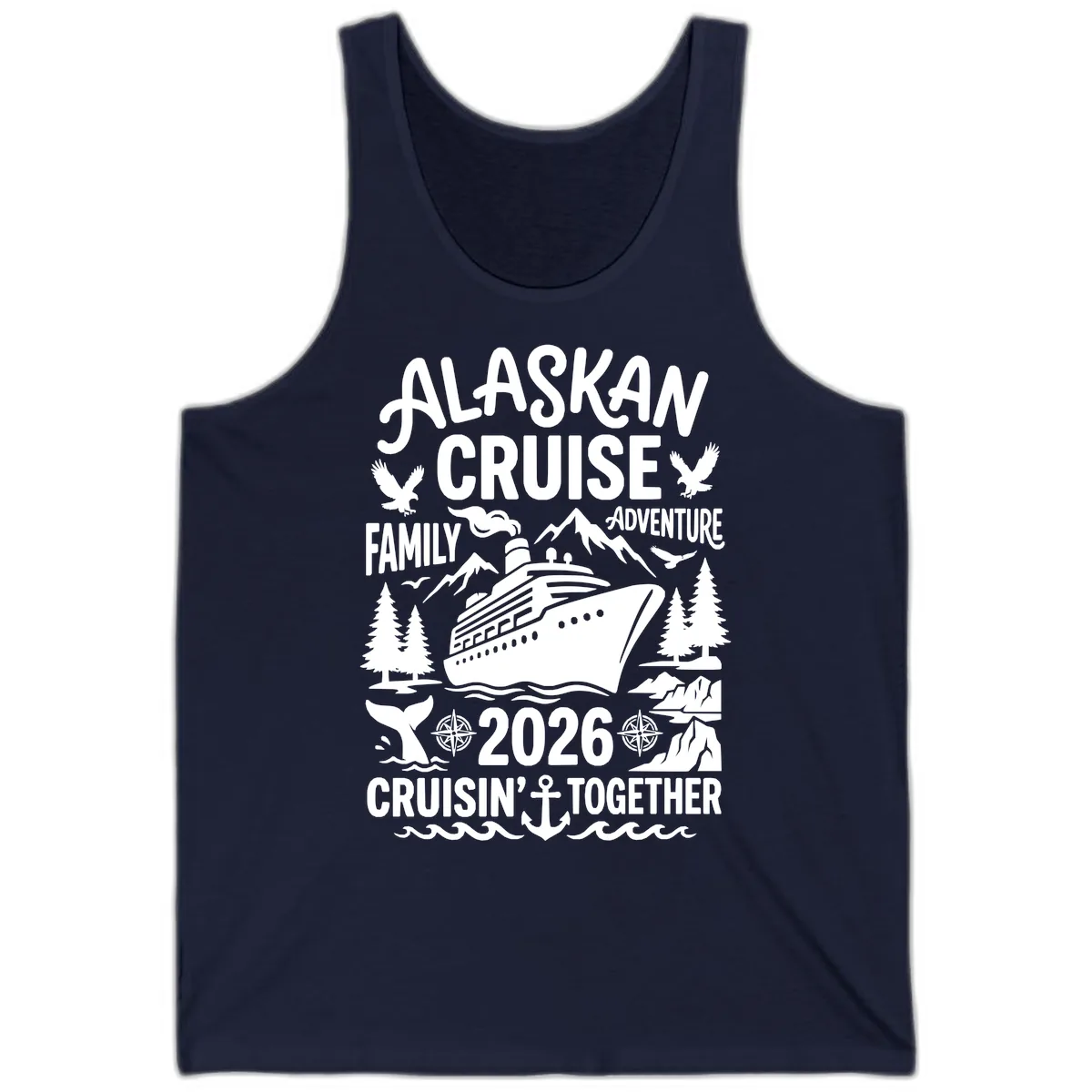 Alaskan Cruise Family Adventure 2026 Tank in Navy