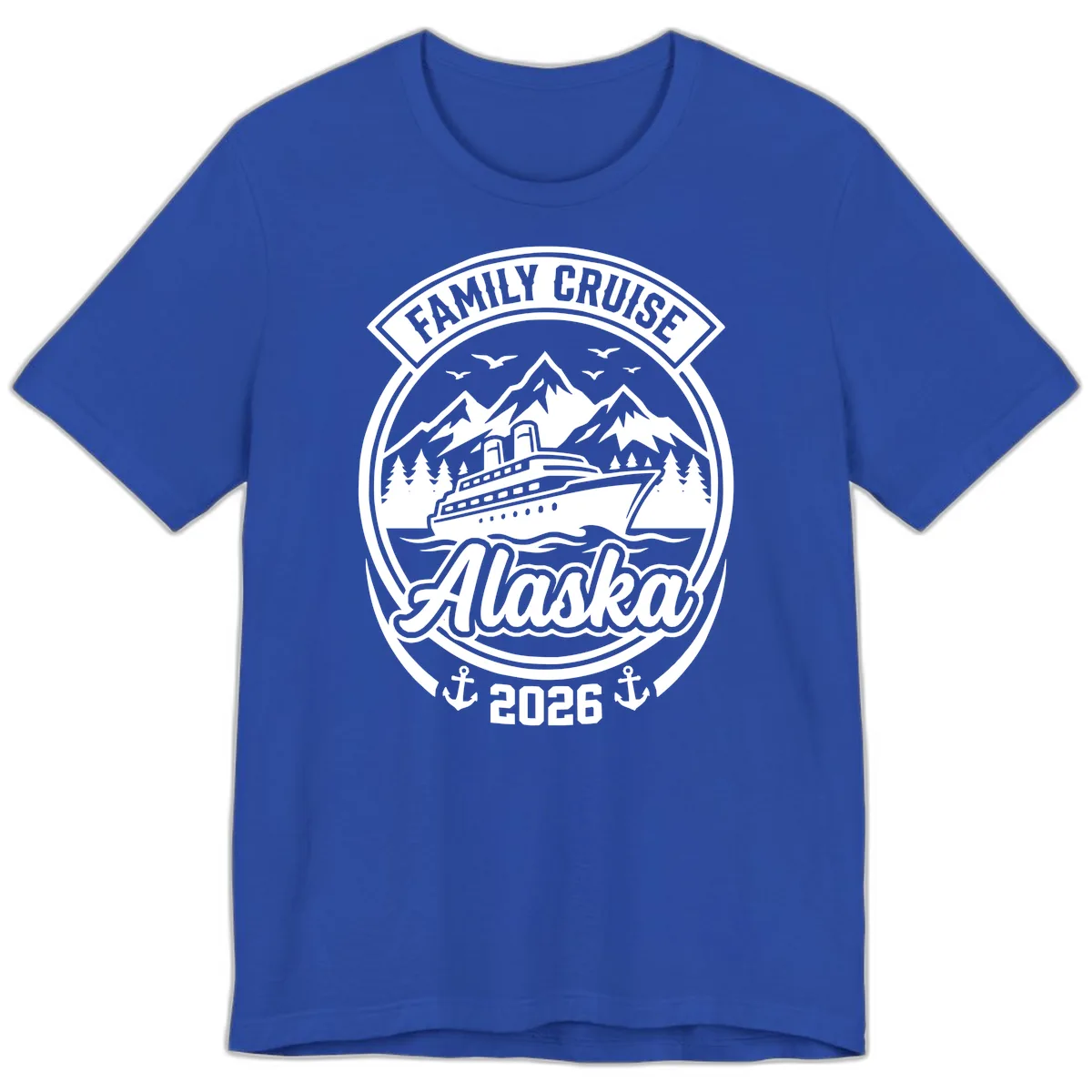 Family Cruise Alaska Badge Design Premium T-Shirt in True Royal