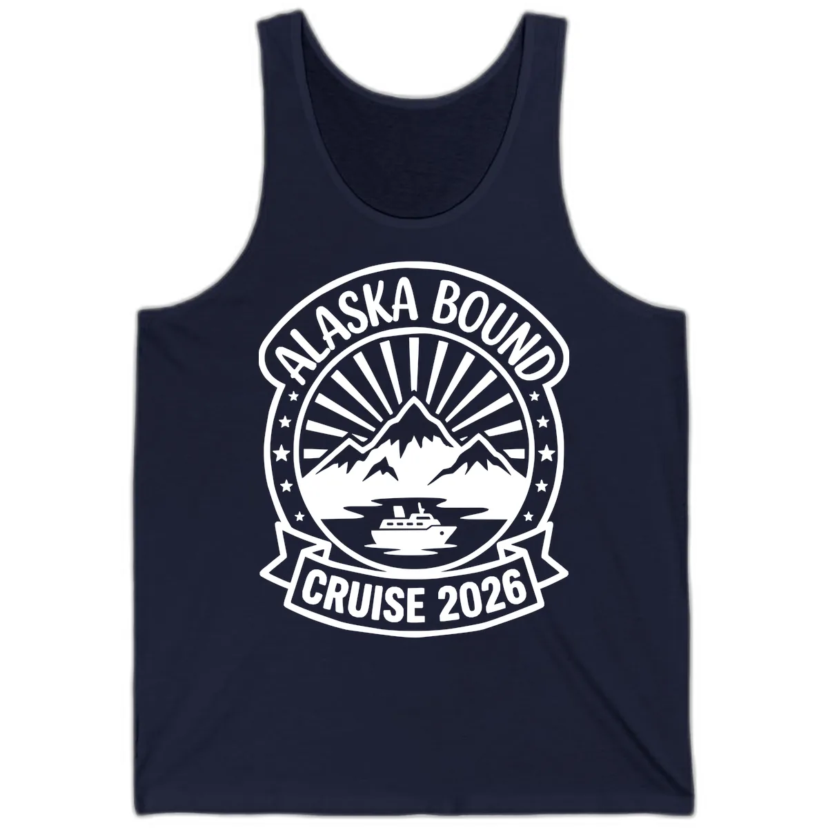 Alaska Bound Cruise 2026 Badge Tank in Navy