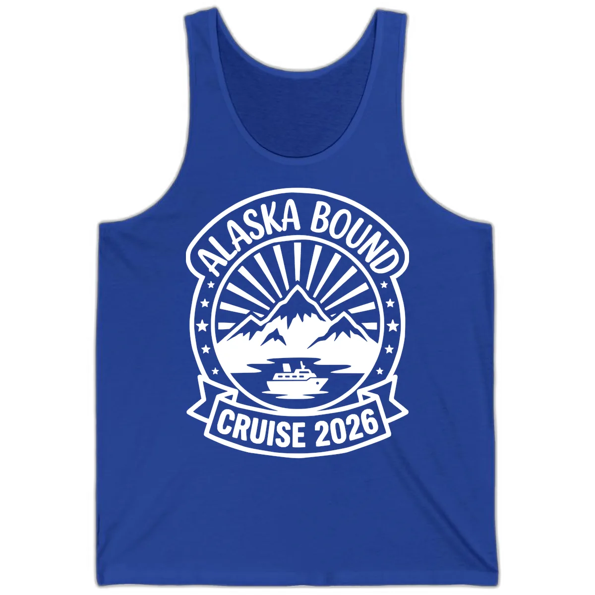 Alaska Bound Cruise 2026 Badge Tank in True Royal
