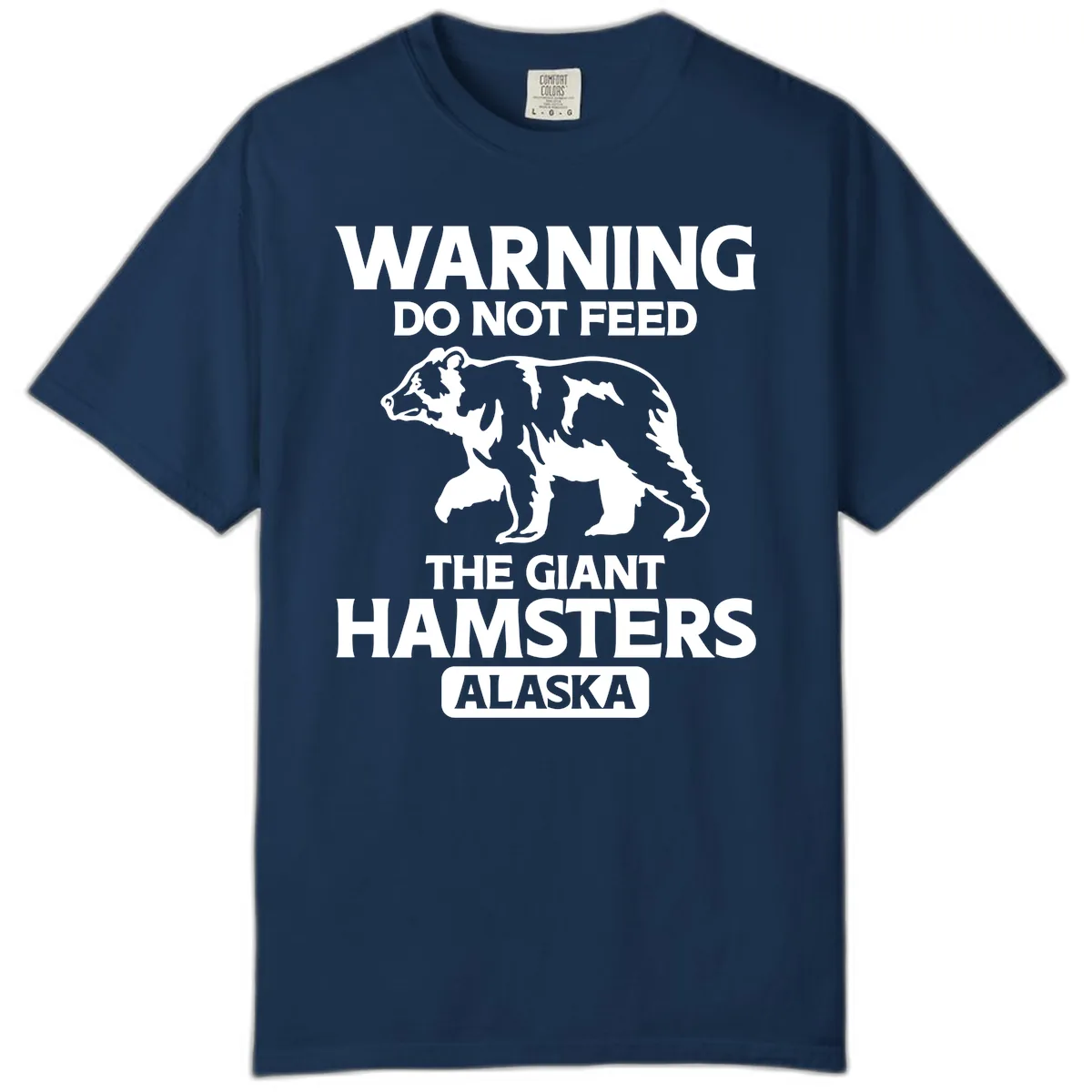 Do Not Feed The Giant Hamsters Alaska Comfort Color in Navy