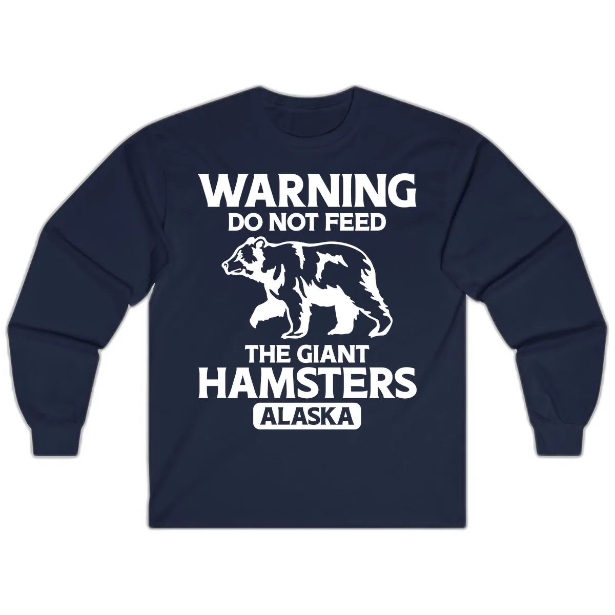 Do Not Feed The Giant Hamsters Alaska Long Sleeve in Navy