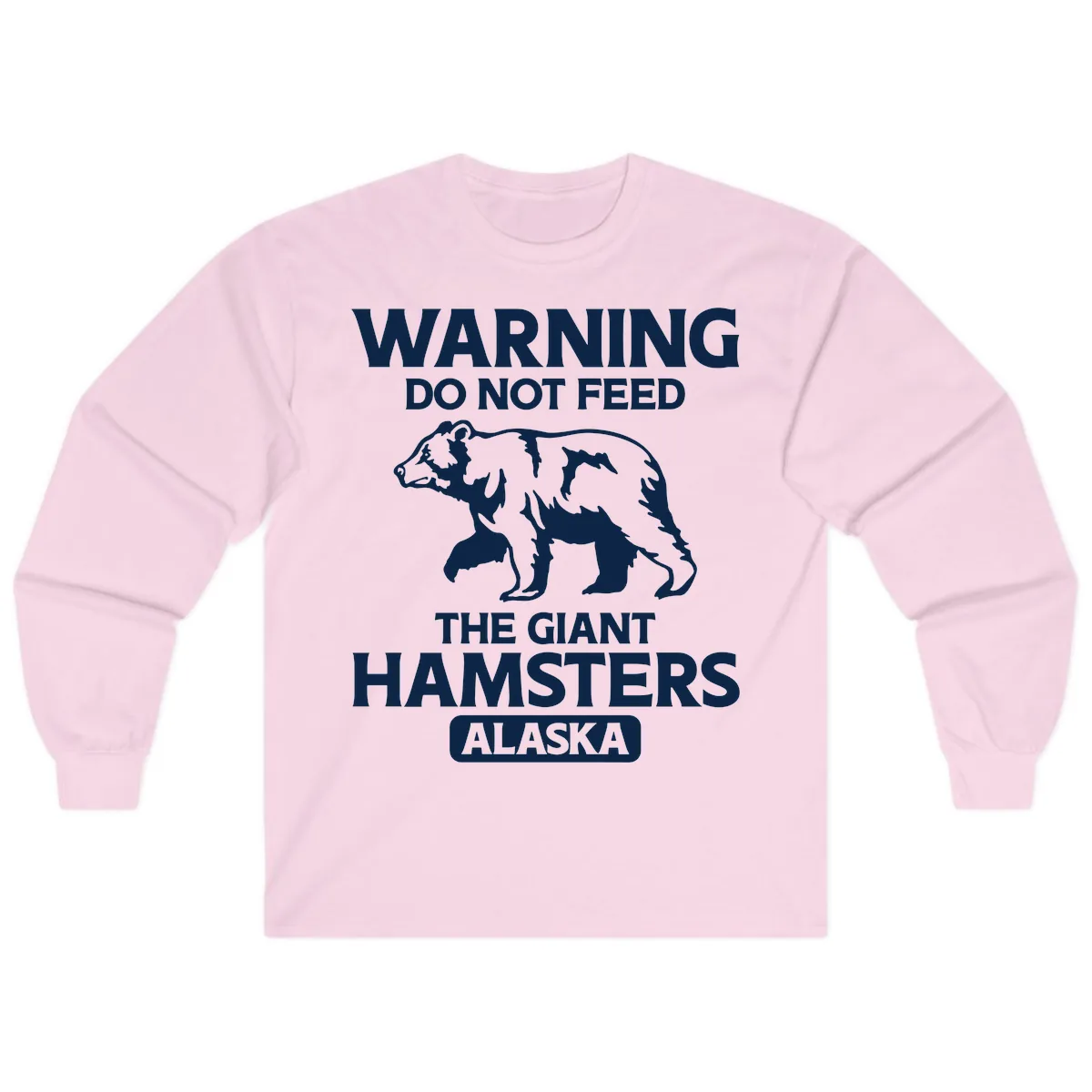 Do Not Feed The Giant Hamsters Alaska Long Sleeve in Light Pink