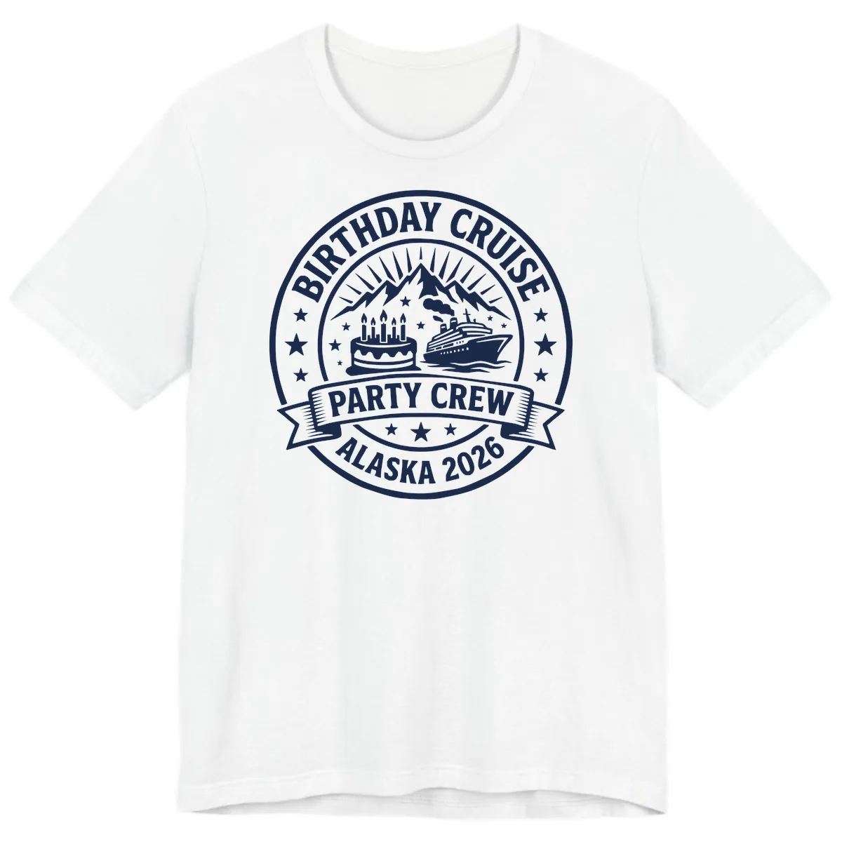 Birthday Cruise Party Crew Alaska 2026 Premium T-Shirt in White