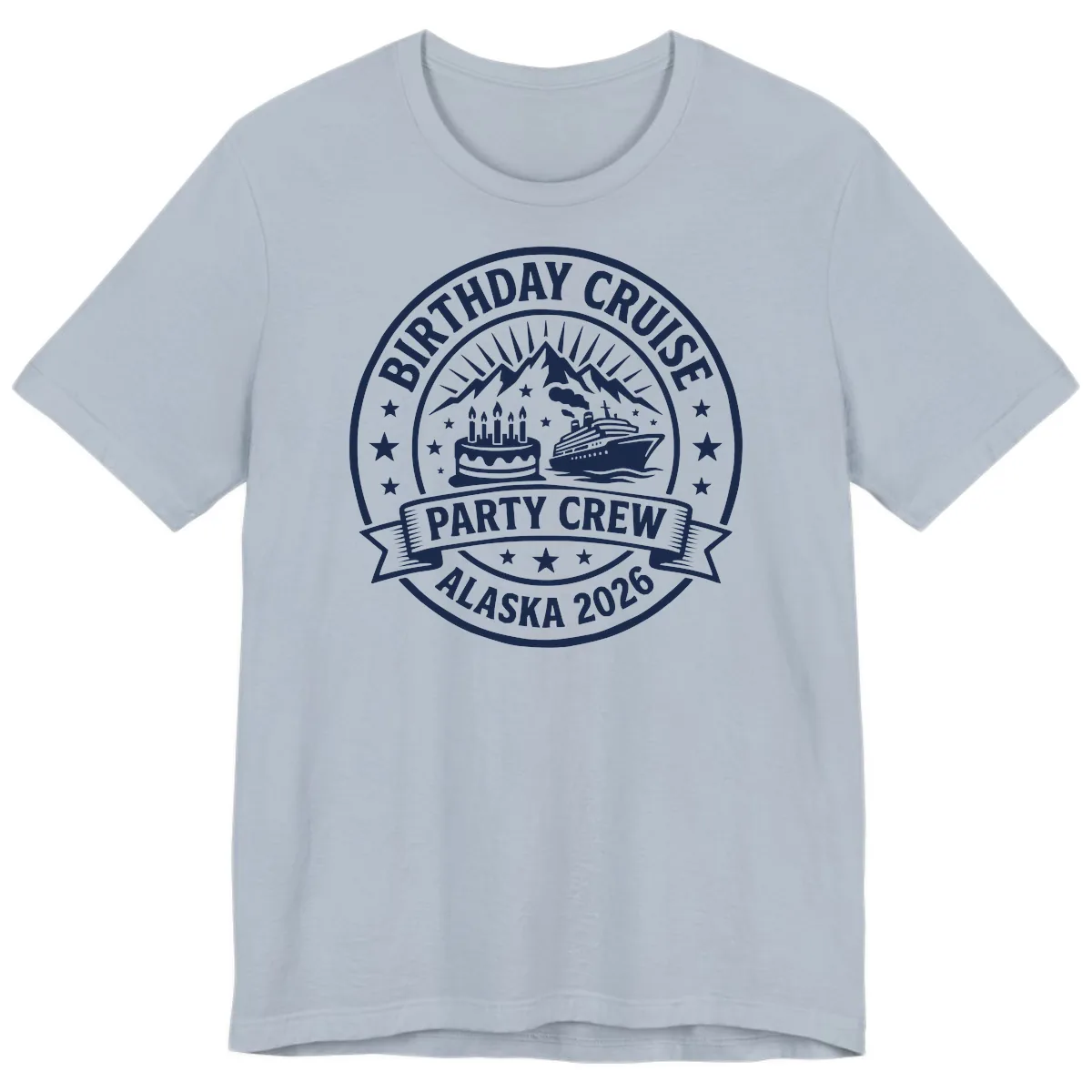 Birthday Cruise Party Crew Alaska 2026 Premium T-Shirt in Light Blue