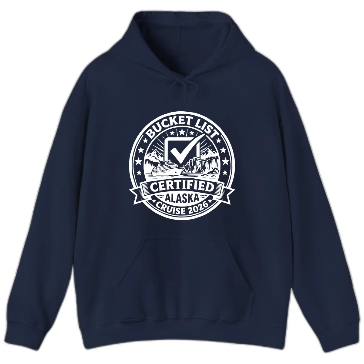 Bucket List Certified Alaska Cruise 2026 Hoodie in Navy