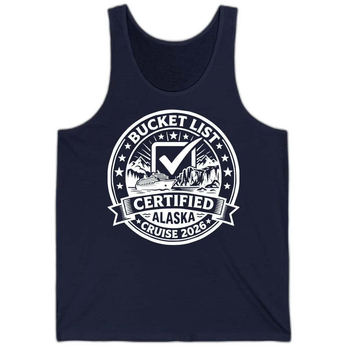 Bucket List Certified Alaska Cruise 2026 Tank in Navy