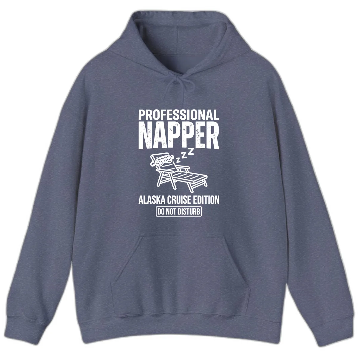 Professional Napper Alaska Cruise Edition Hoodie in Heather Navy