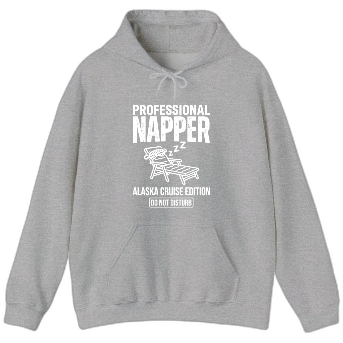 Professional Napper Alaska Cruise Edition Hoodie in Sport Grey