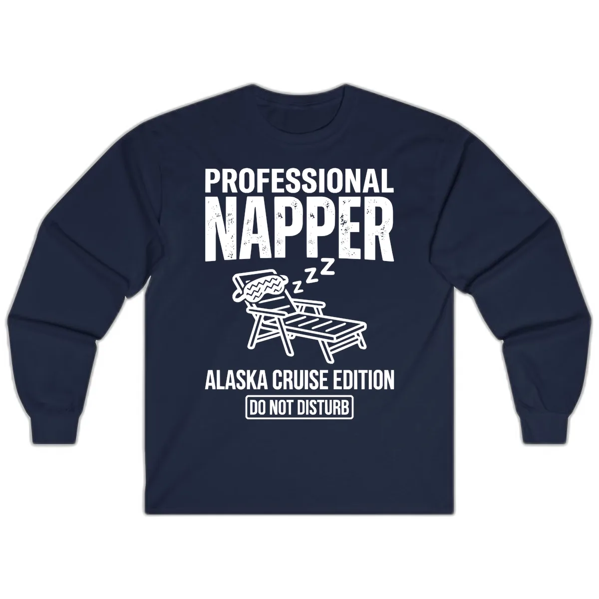 Professional Napper Alaska Cruise Edition Long Sleeve in Navy
