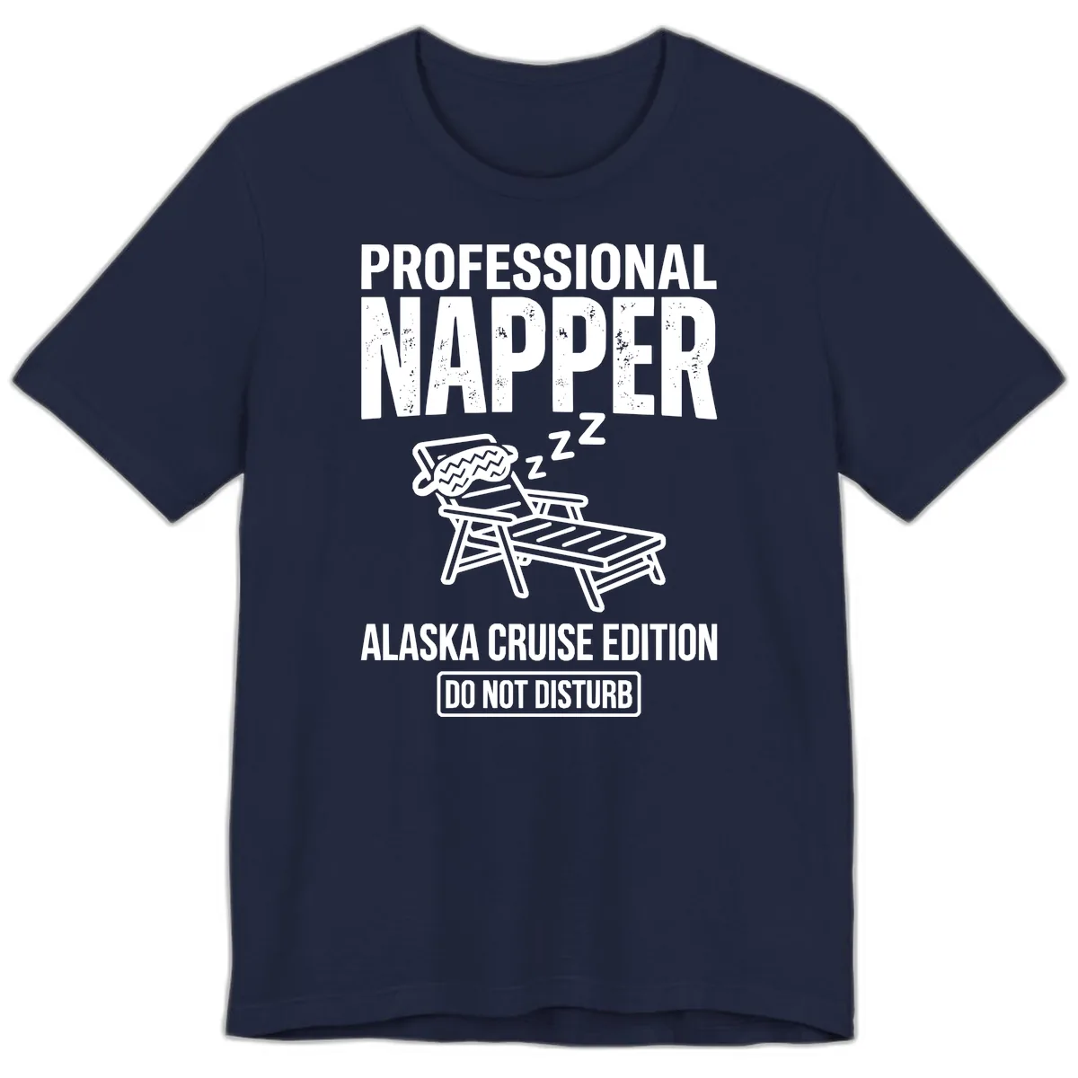 Professional Napper Alaska Cruise Edition Premium T-Shirt in Navy