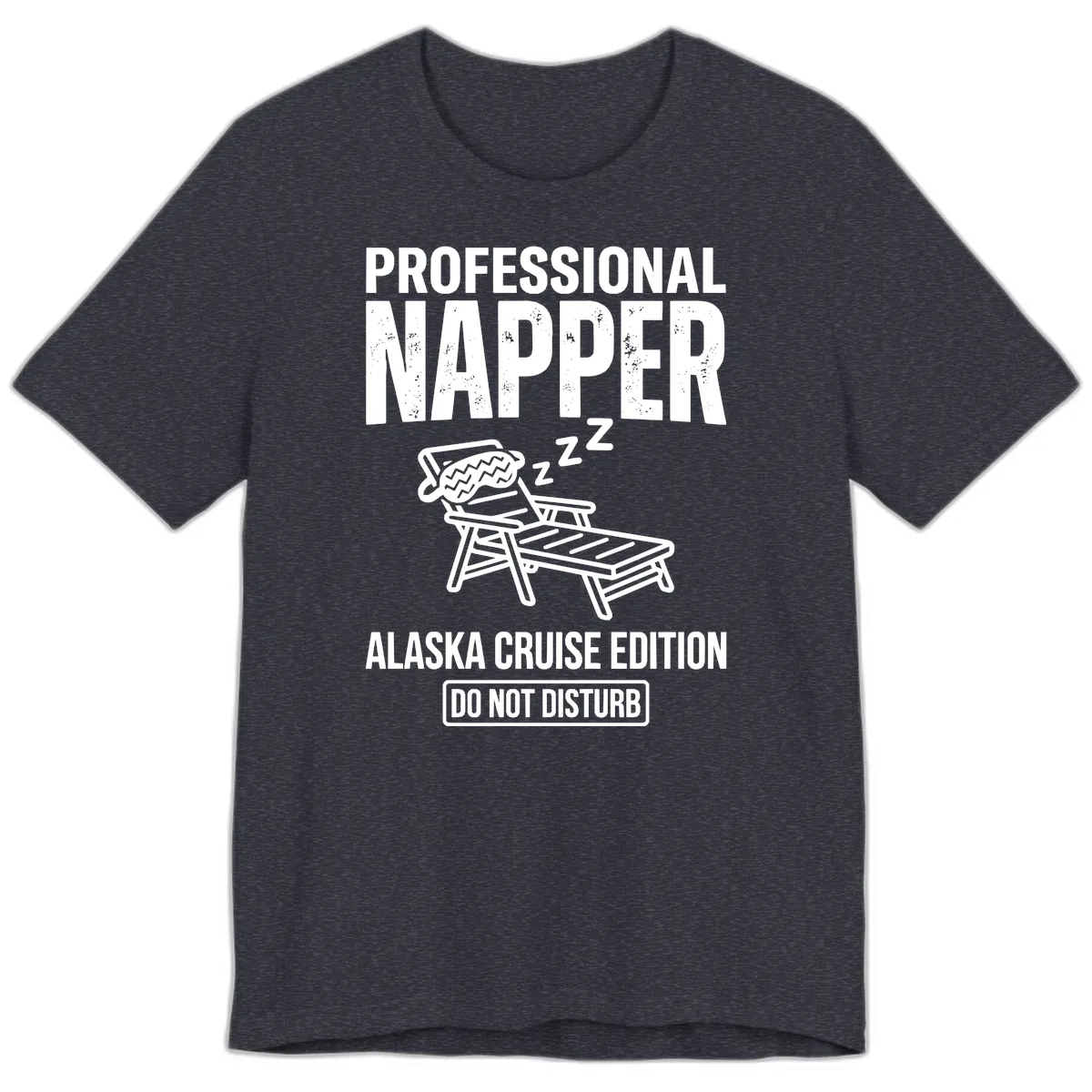 Professional Napper Alaska Cruise Edition Premium T-Shirt in Heather Navy