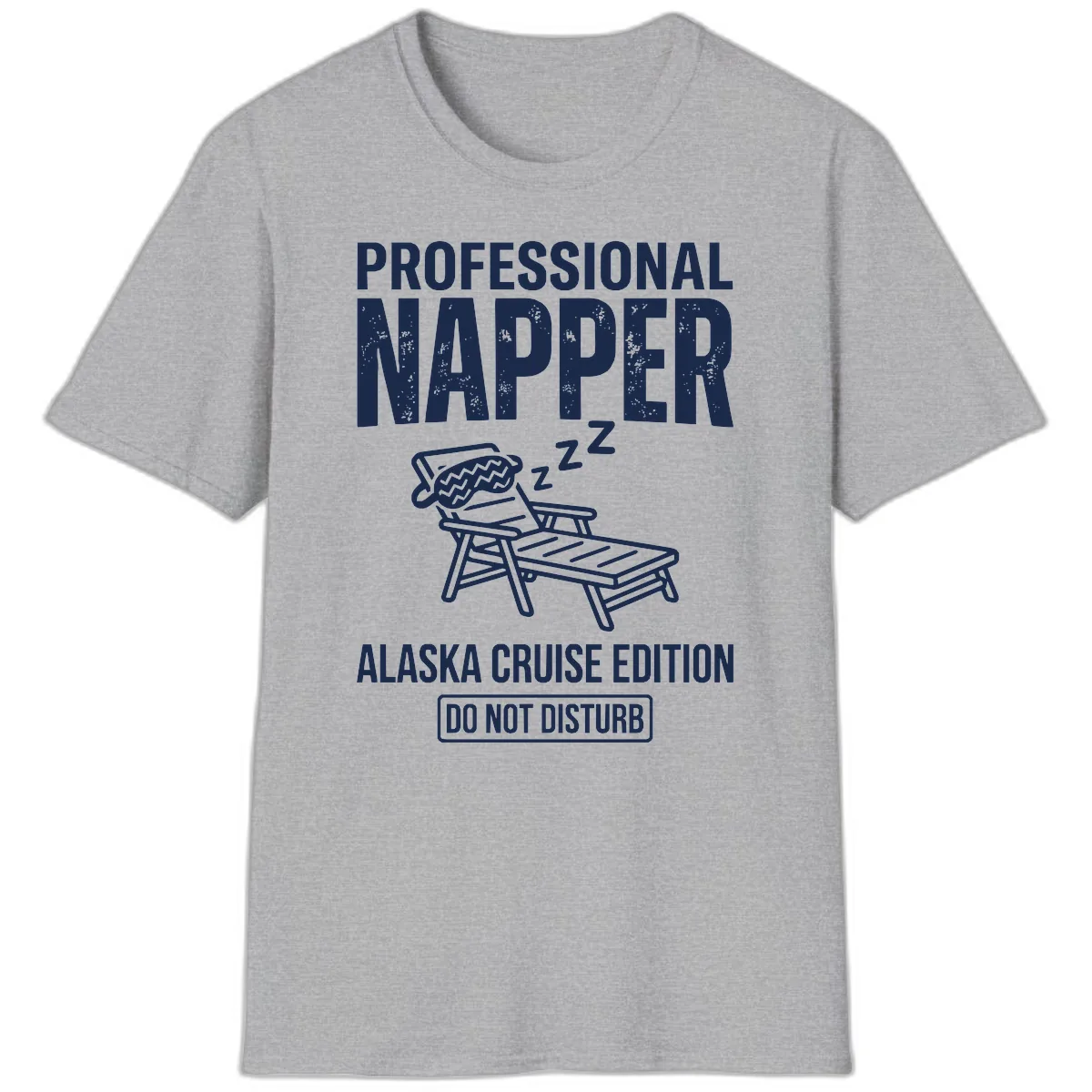 Professional Napper Alaska Cruise Edition T-Shirt in Sport Grey