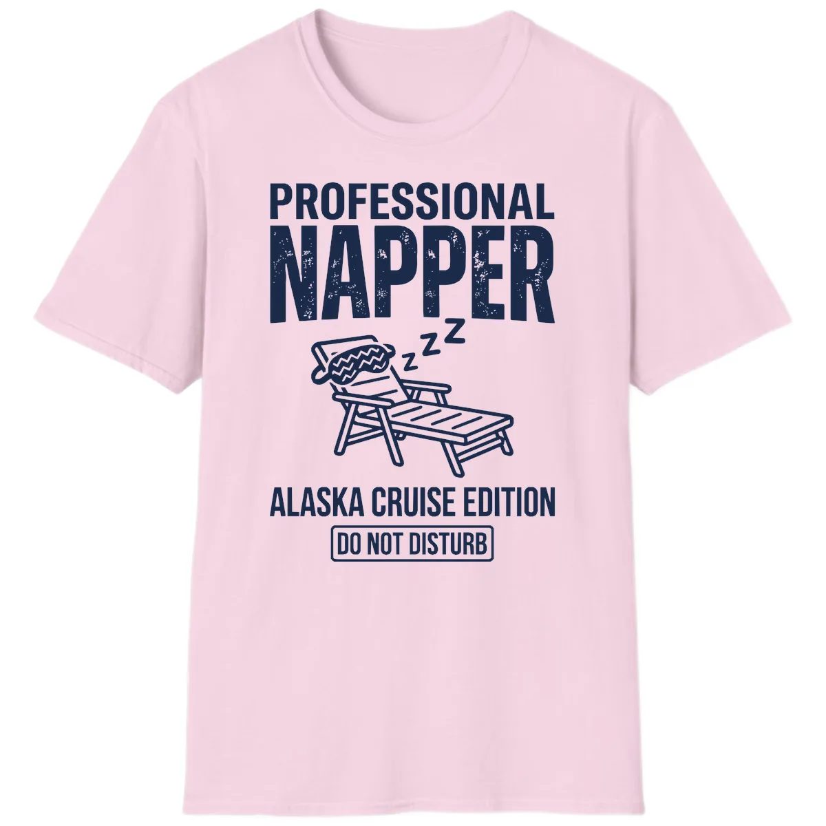 Professional Napper Alaska Cruise Edition T-Shirt in Light Pink