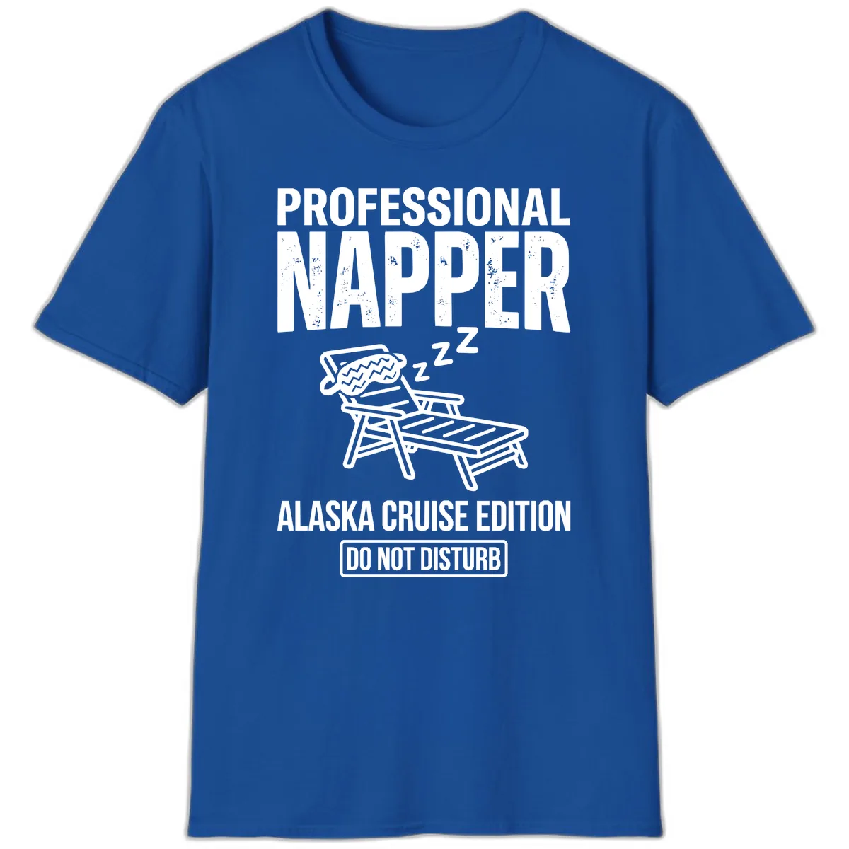 Professional Napper Alaska Cruise Edition T-Shirt in Royal