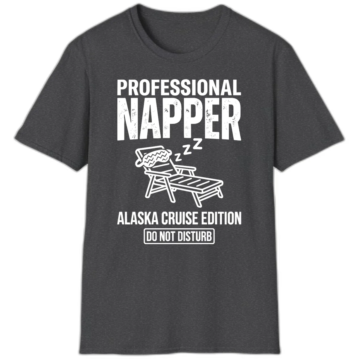 Professional Napper Alaska Cruise Edition T-Shirt in Dark Heather