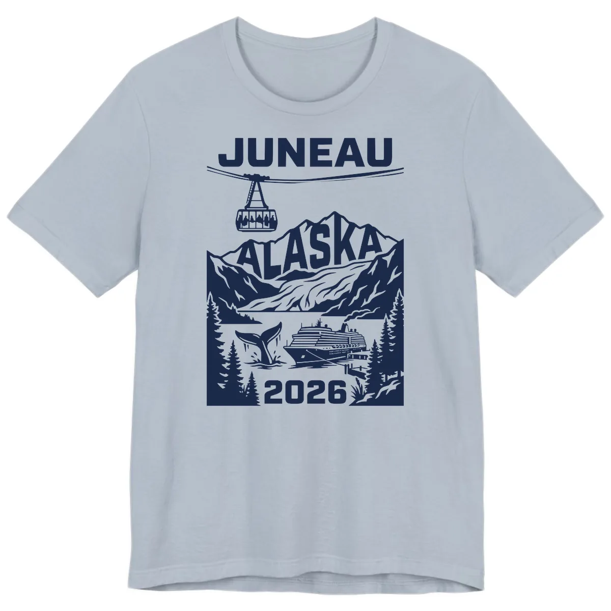Alaska Cruise Adventure Design Premium T-Shirt in Light Blue