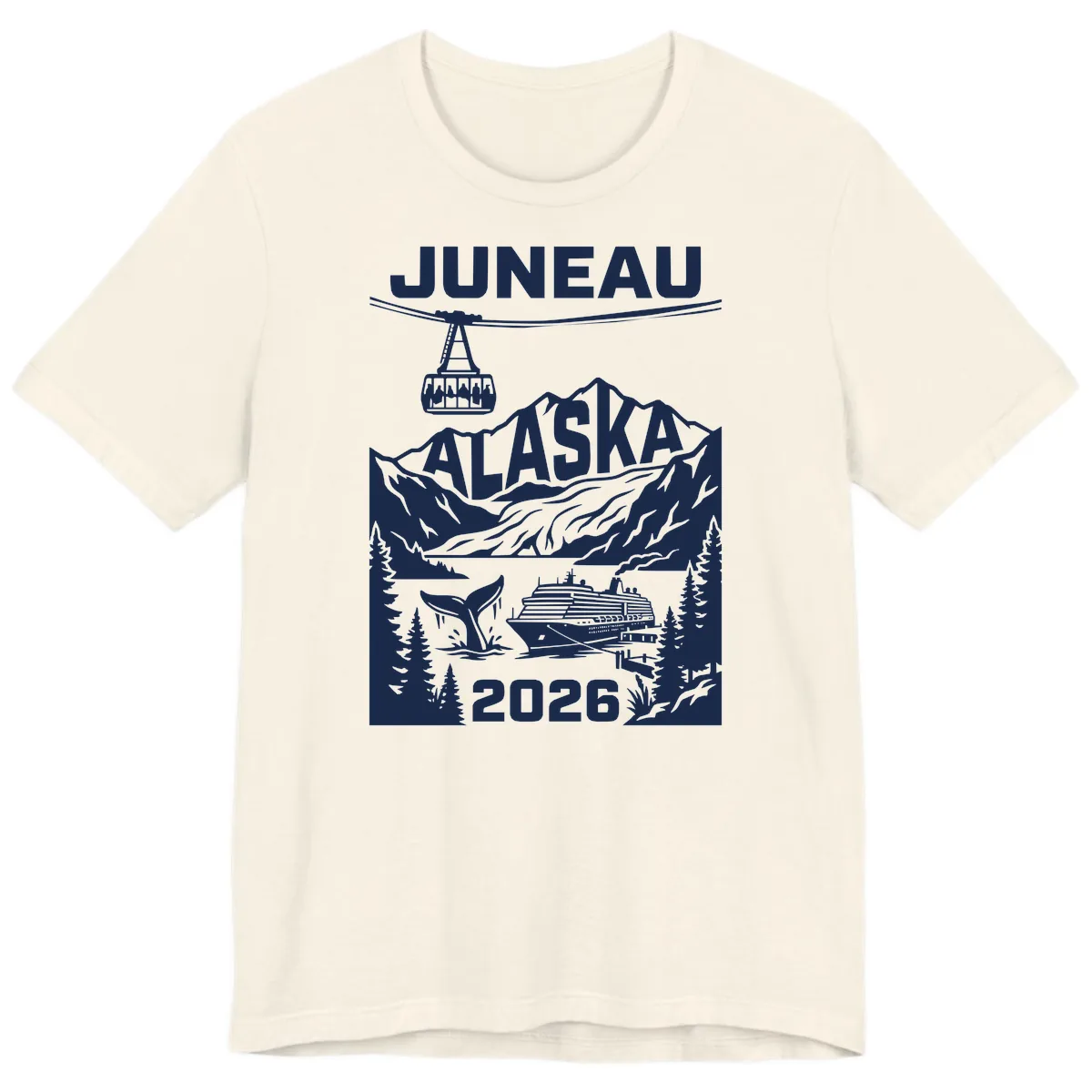 Alaska Cruise Adventure Design Premium T-Shirt in Natural