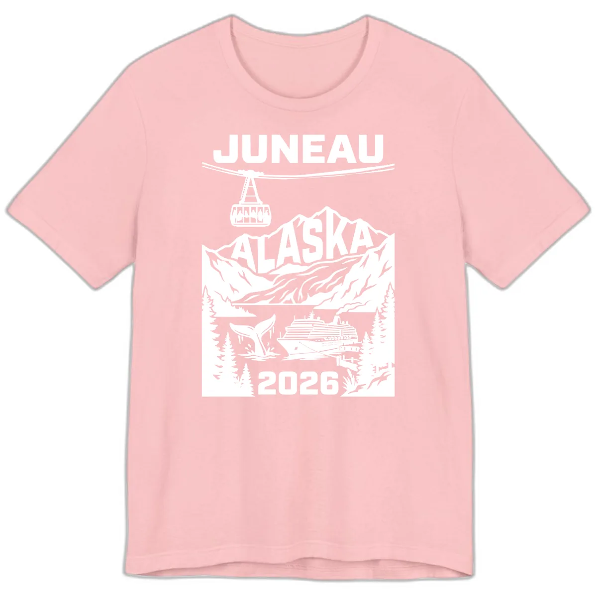 Alaska Cruise Adventure Design Premium T-Shirt in Pink