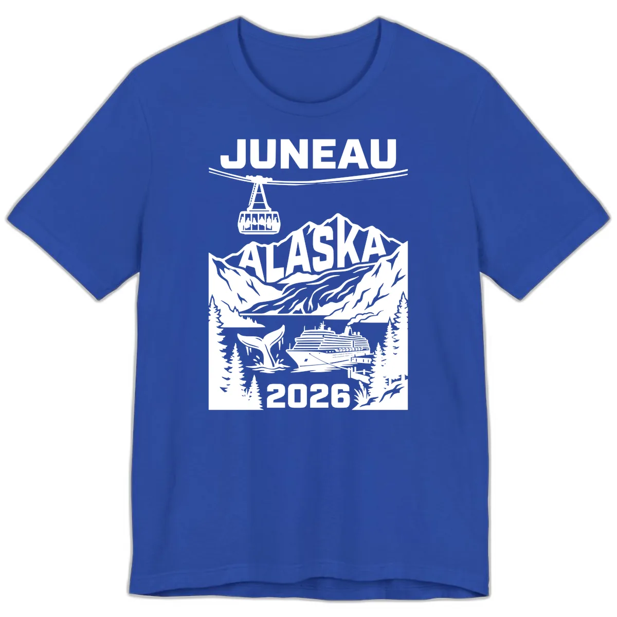 Alaska Cruise Adventure Design Premium T-Shirt in True Royal