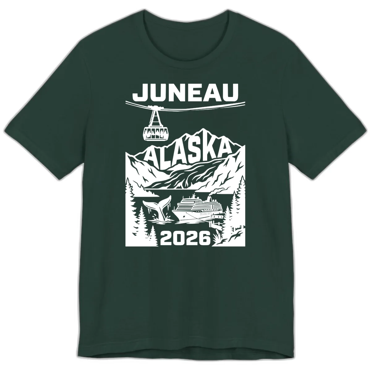 Alaska Cruise Adventure Design Premium T-Shirt in Forest