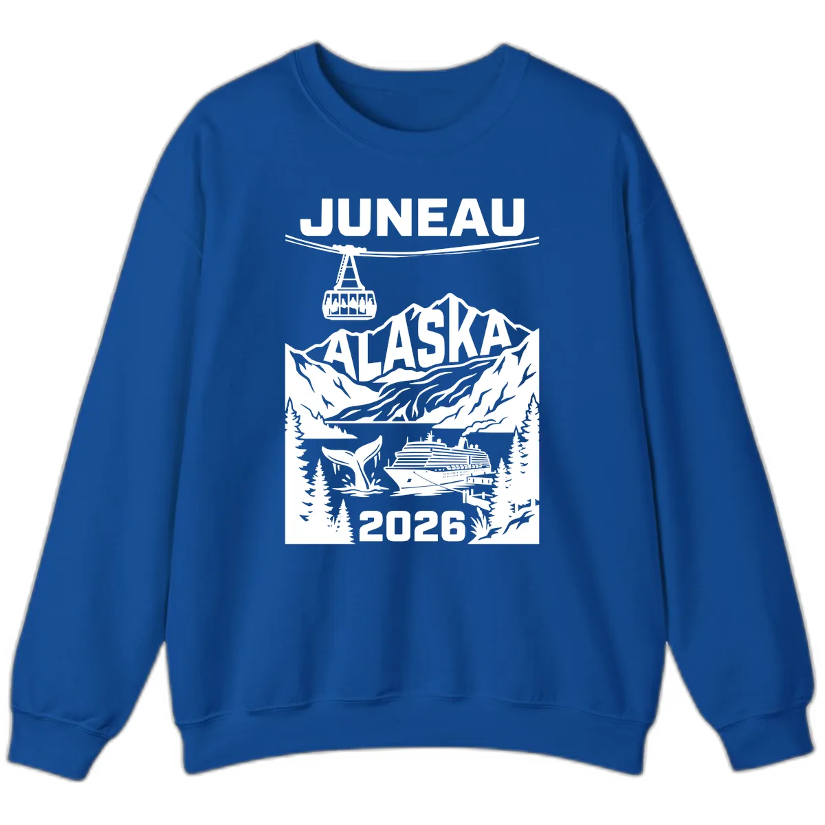 Alaska Cruise Adventure Design Sweatshirt in Royal