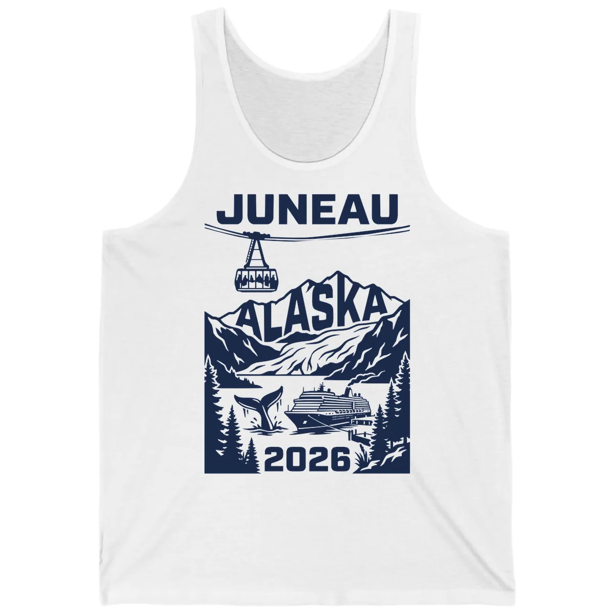 Alaska Cruise Adventure Design Tank in White