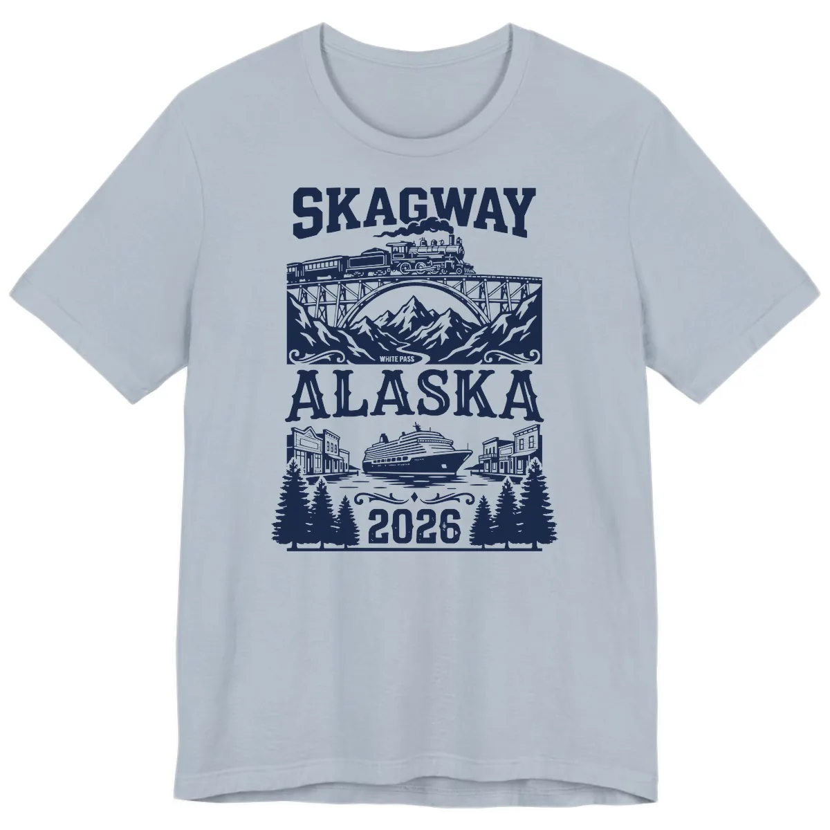 Skagway Alaska 2026 Cruise Adventure Premium T-Shirt in Light Blue