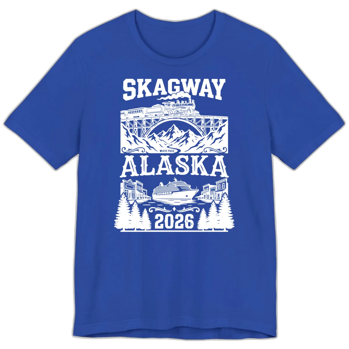 Skagway Alaska 2026 Cruise Adventure Premium T-Shirt in True Royal