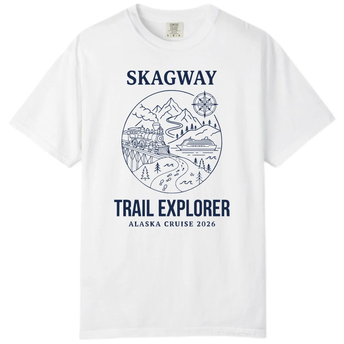 Skagway Trail Explorer Alaska Cruise Comfort Color in White