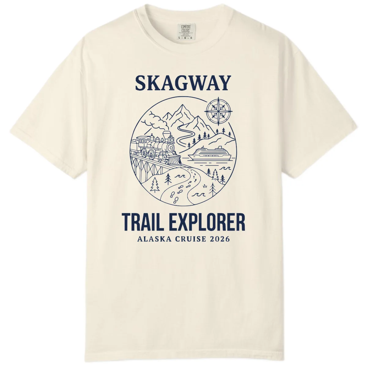 Skagway Trail Explorer Alaska Cruise Comfort Color in Ivory