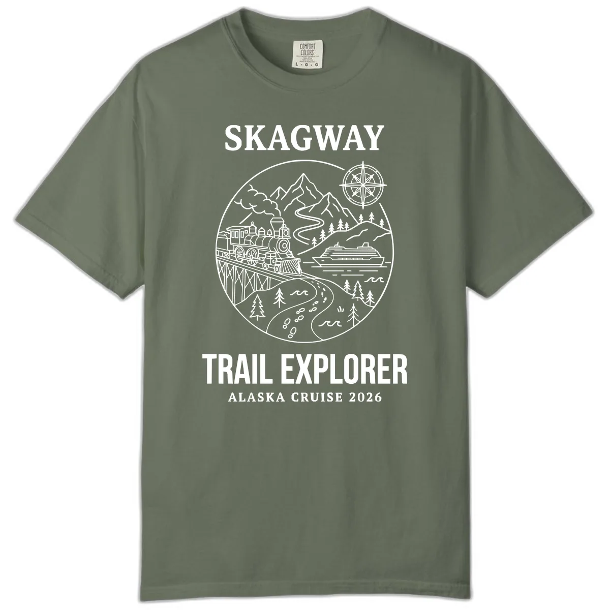 Skagway Trail Explorer Alaska Cruise Comfort Color in Moss